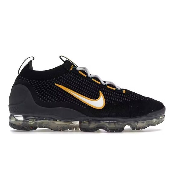 NIKE Air VaporMax 2021 FK 'Black University Gold' Running Shoes Size 10 - Picture 1 of 10